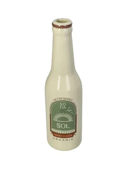 Kersten Kerzen, Vasen & Mehr<Vase ''Soda Bottle'' in Beige - (H)24 x Ø 6,5 cm