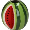 Kersten Kerzen, Vasen & Mehr<Vase ''Watermelon'' in Grün/ Rot - (B)11,4 x (H)10,7 x (T)12,1 cm