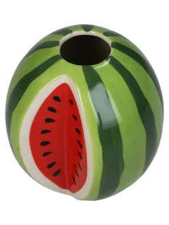 Kersten Kerzen, Vasen & Mehr<Vase ''Watermelon'' in Grün/ Rot - (B)11,4 x (H)10,7 x (T)12,1 cm
