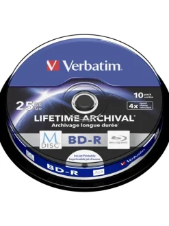 COFI 1453 Tv & Audio<Verbatim M-DISC BD-R 25GB/1-4x Cakebox (10 Disc) in blau