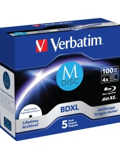 COFI 1453 Tv & Audio<Verbatim M-DISC BD-R XL 100GB/1-4x Jewelcase (5 Disc) in Blau