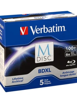 COFI 1453 Tv & Audio<Verbatim M-DISC BD-R XL 100GB/1-6x Jewelcase (5 Disc) in Blau