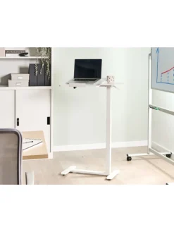 Beliani Foto & Video<Verstellbarer Laptopständer SCHOLA in Weiß - (W) 70 x (H) 76 x (L) 40 cm