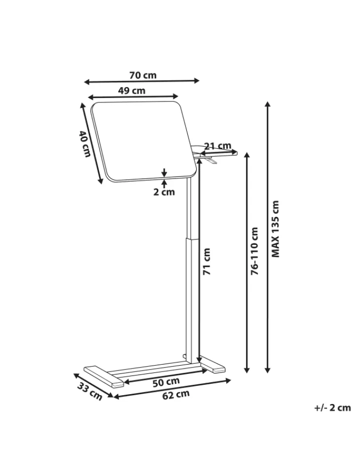 Beliani Foto & Video<Verstellbarer Laptopständer SCHOLA in Grün - (W) 70 x (H) 76 x (L) 40 cm