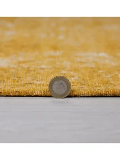 KADIMA DESIGN Teppiche & Fußmatten<Vielseitiger Vintage Teppich für jeden Raum in Senfgelb