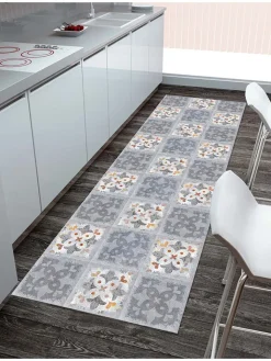deco Rugs & Carpet Teppiche & Fußmatten<Vinyl-Teppich in Grau