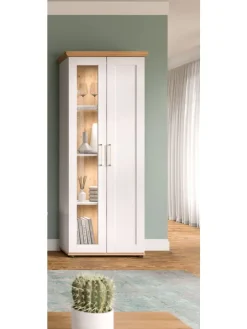 xonox.home Regale & Schränke<Vitrine (B/H/T: 64x161x37 cm) in Sibiu Lärche Nachbildung