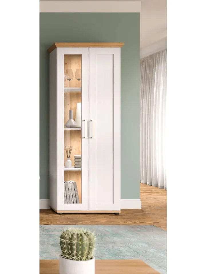 xonox.home Regale & Schränke<Vitrine (B/H/T: 64x161x37 cm) in Sibiu Lärche Nachbildung