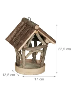 relaxdays Vögel<Vogelfutterhaus in Natur