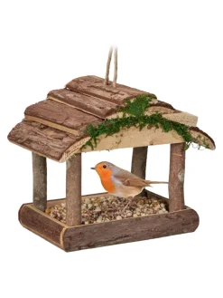 relaxdays Vögel<Vogelfutterhaus in Natur