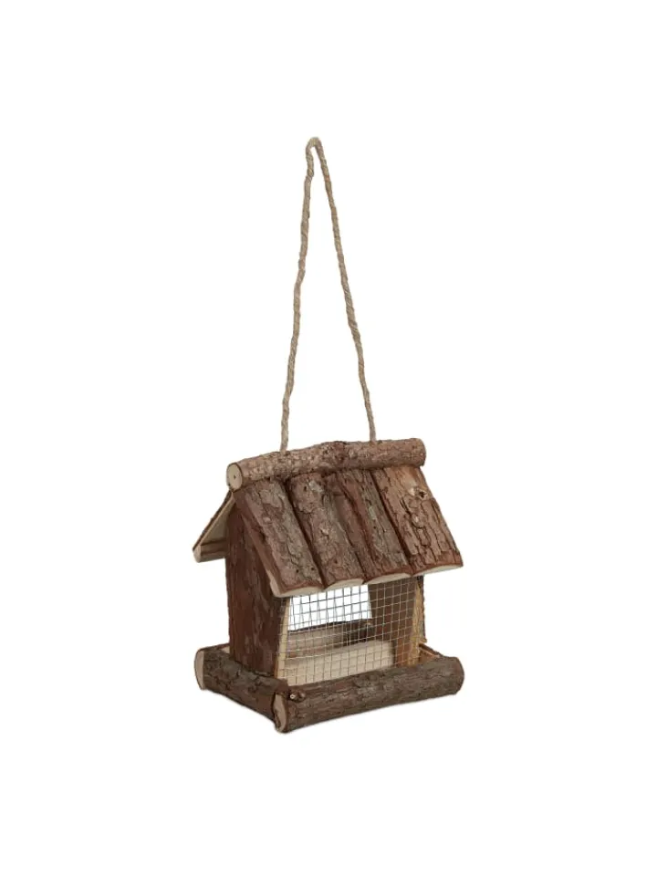 relaxdays Vögel<Vogelfutterhaus in Natur