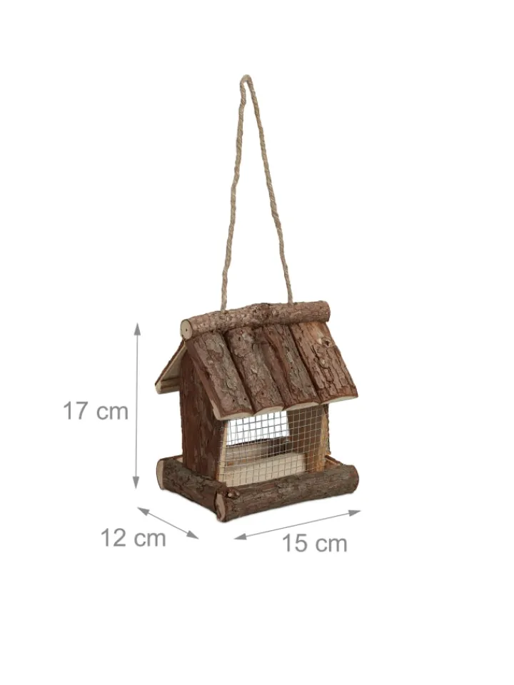 relaxdays Vögel<Vogelfutterhaus in Natur
