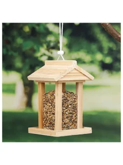 Garden Hero Pflanzen & Zubehör<Vogelfutterhaus in Natur - (B)14,5 x (H)22 x (T)14,5 cm