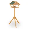 relaxdays Vögel<Vogelfutterhaus in Natur/ Grün - (B)66 x (H)137 x (T)59 cm
