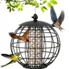 COSTWAY Vögel<Vogelfutterhaus in Schwarz