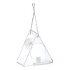 relaxdays Vögel<Vogelfutterhaus in Transparent - (B)12,5 x (H)13 x (T)7,5 cm