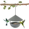 COSTWAY Vögel<Vogelfutterhaus zum Aufhängen in Grau