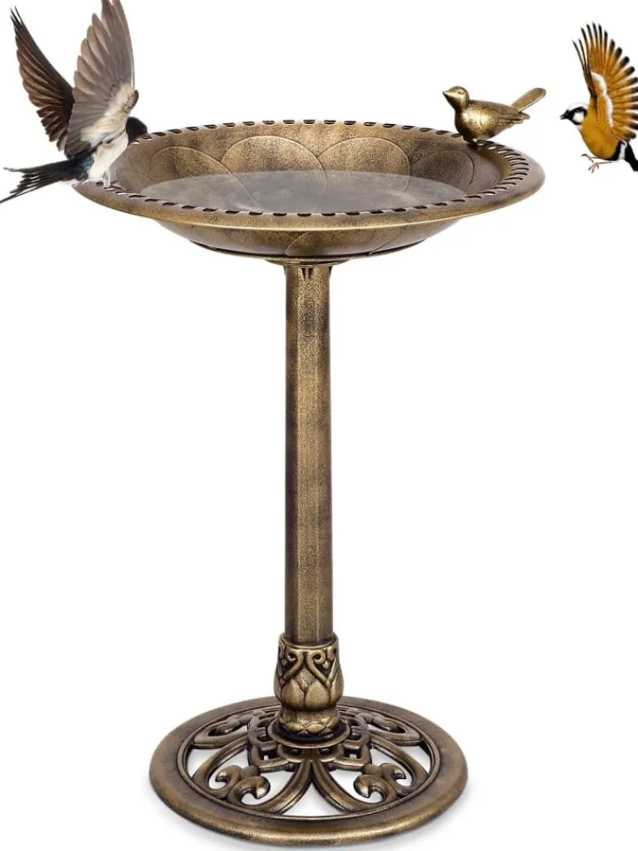 COSTWAY Vögel<Vogelfutterstation in Bronze