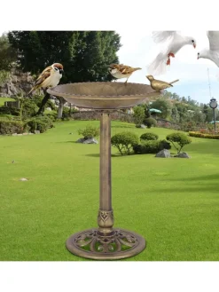 COSTWAY Vögel<Vogelfutterstation in Bronze