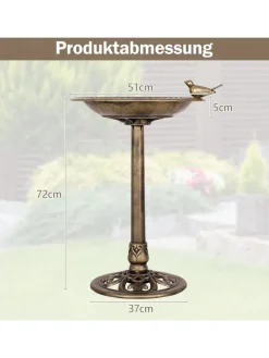 COSTWAY Vögel<Vogelfutterstation in Bronze