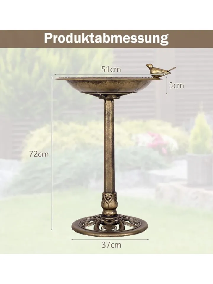 COSTWAY Vögel<Vogelfutterstation in Bronze