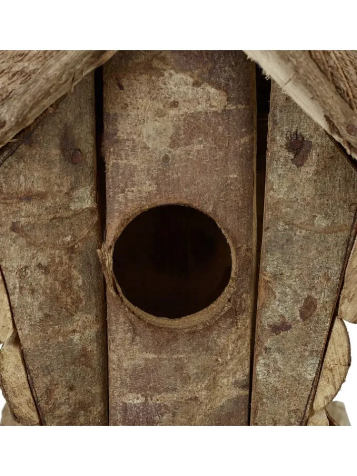 relaxdays Vögel<Vogelhaus in Natur - (B)20,5x (H)28,5 x (T)17,5 cm