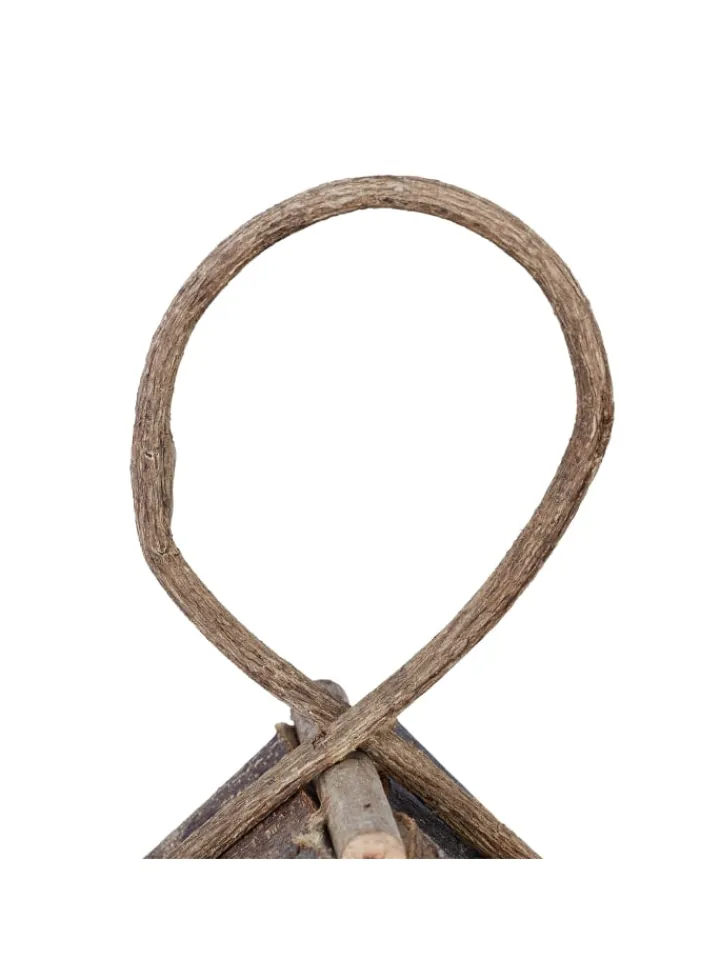 relaxdays Vögel<Vogelhaus in Natur - (B)18x (H)32 x (T)14,5 cm