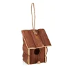 relaxdays Vögel<Vogelhaus in Natur - (B)12x (H)16,5 x (T)9,5 cm