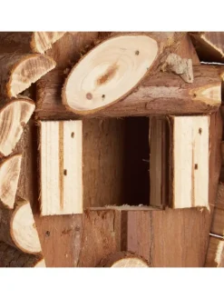 relaxdays Vögel<Vogelhaus in Natur - (B)11x (H)24,5 x (T)8 cm