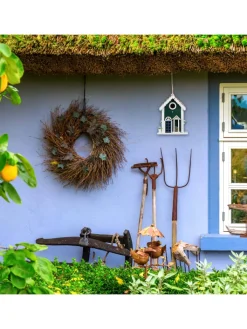 relaxdays Vögel<Vogelhaus "Landhaus" in Bunt