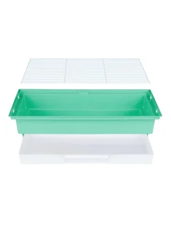 relaxdays Vögel<Vogelkäfig in Grün - (B)46,5 x (H)56,5 x (T)35,5 cm