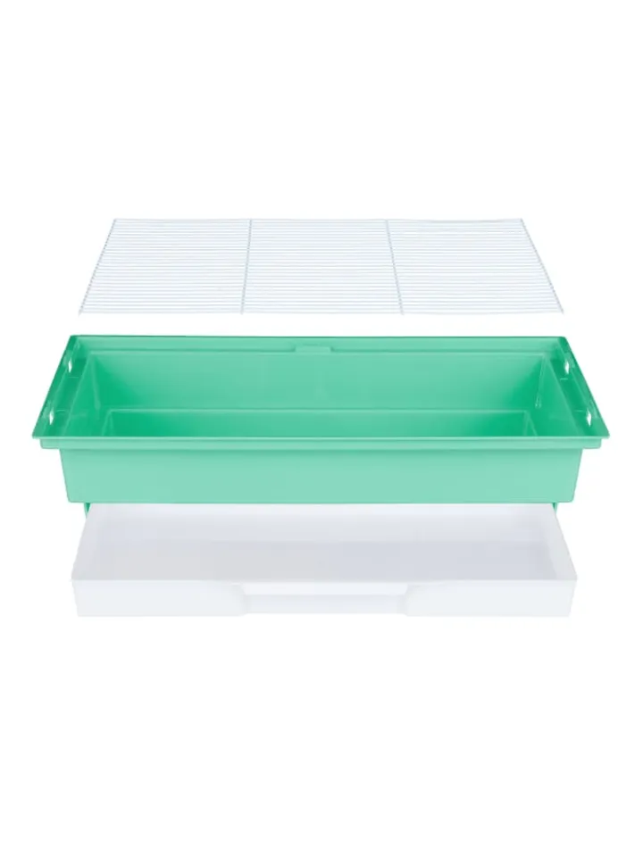 relaxdays Vögel<Vogelkäfig in Grün - (B)46,5 x (H)56,5 x (T)35,5 cm