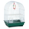 relaxdays Vögel<Vogelkäfig in Weiß/Grün - (B)34,5 x (H)49,5 x (T)28 cm