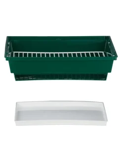 relaxdays Vögel<Vogelkäfig in Weiß/Grün - (B)34,5 x (H)49,5 x (T)28 cm