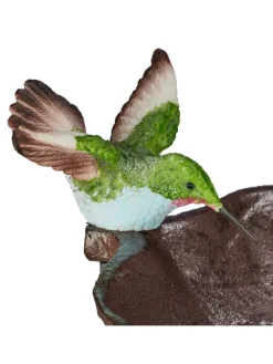 relaxdays Vögel<Vogeltränke in Braun
