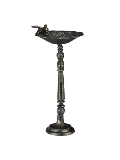 relaxdays Vögel<Vogeltränke in Bronze
