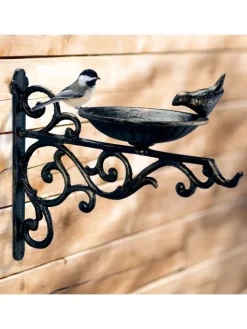 relaxdays Vögel<Vogeltränke in Bronze - (B)28x (H)24 x (T)14 cm