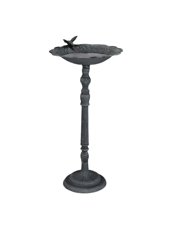 relaxdays Vögel<Vogeltränke in Dunkelgrün - (B)37,5 x (H)74,5 x (T)35 cm