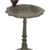 POSIWIO Gartendekoration<Vogeltränke in Grau - (B)21 x (H)28 cm