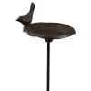 POSIWIO Gartendekoration|Gartendekoration<Vogeltränke in Schwarz - (H)8 x Ø 13 cm