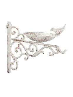 relaxdays Vögel<Vogeltränke in Weiß - (B)28x (H)24 x (T)14 cm