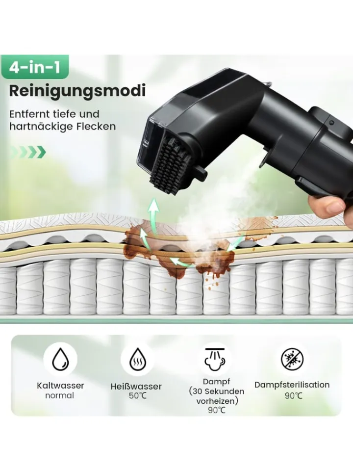 COSTWAY Staubsauger<1800W Polsterreiniger Gerät in Schwarz