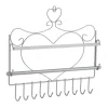 relaxdays Schmuckkästen<Wand Schmuckhalter in Silber - (B)36,5x (H)30 x (T)3,5 cm
