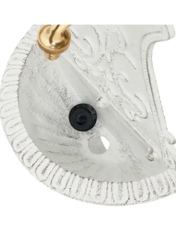 relaxdays Gartendekoration<Wandbrunnen in Weiß - (B)24,5 x (H)42 x (T)11,5 cm