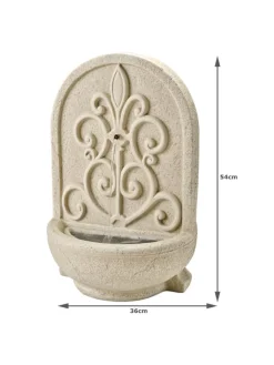 MARELIDA Gartendekoration<Wandbrunnen Standbrunnen Gartenbrunnen H: 54cm in beige
