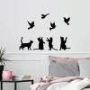 ABERTO DESIGN Wanddekoration<Wanddekor "Birds Playing With Cats" - (B)110 x (H)79 cm