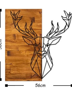 ABERTO DESIGN Wanddekoration<Wanddekor "Deer" - (B)56 x (H)58 cm