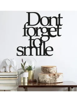 ABERTO DESIGN Wanddekoration<Wanddekor "Don't Forget To Smile" - (B)70 x (H)67 cm