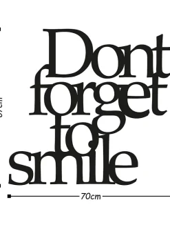 ABERTO DESIGN Wanddekoration<Wanddekor "Don't Forget To Smile" - (B)70 x (H)67 cm