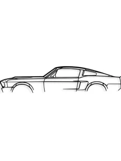 ABERTO DESIGN Wanddekoration<Wanddekor "Ford Mustang" - (B)70 x (H)15 cm